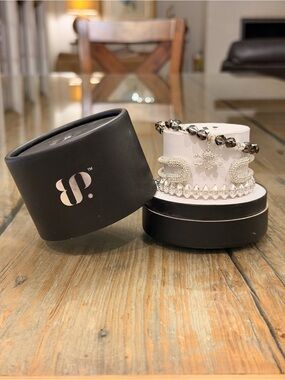 Bomb Party NWT! “Born Of Twilight” Bracelet Set in Black and Silver